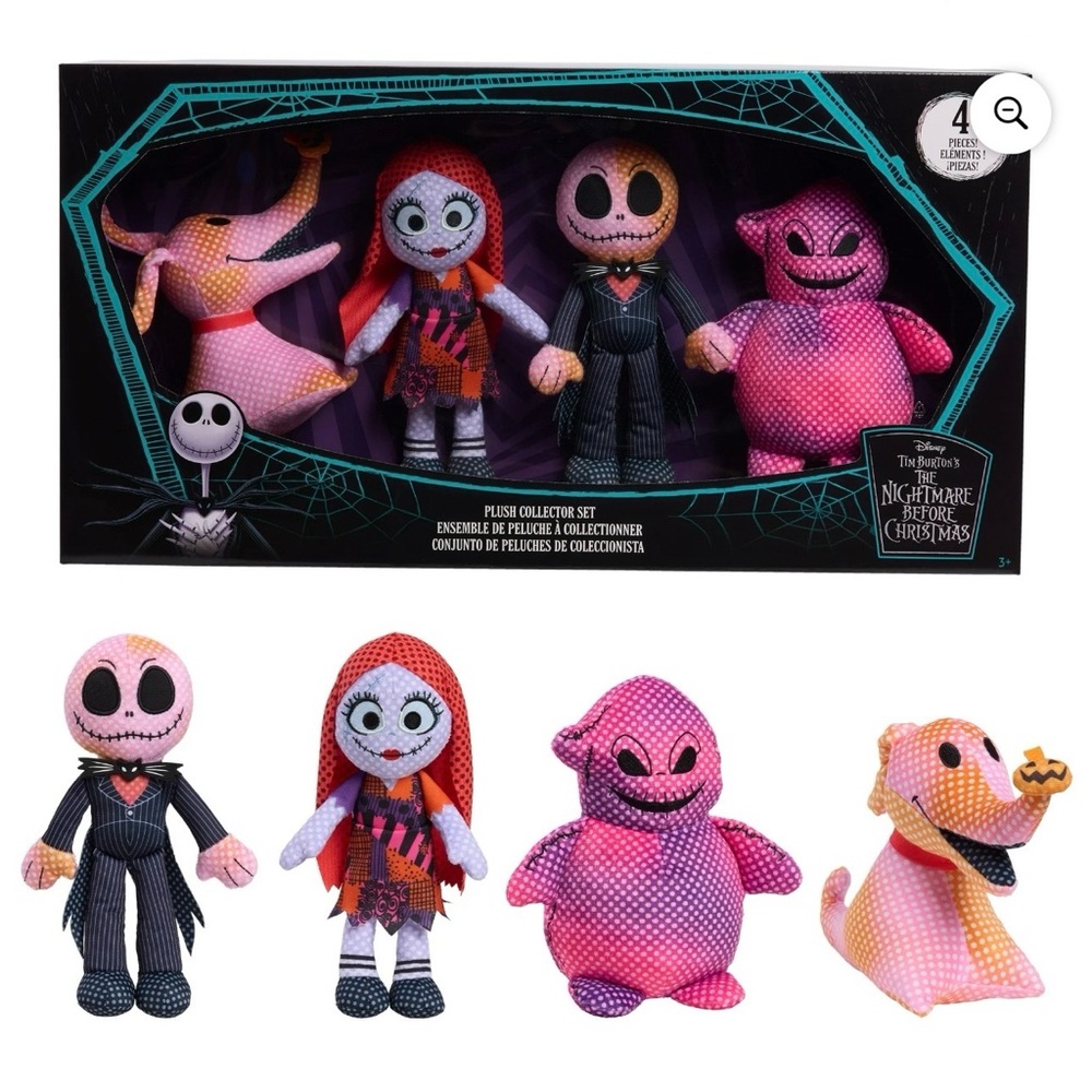 DISNEY Nightmare Before Christmas Jack Zero Sally Oogie Boogie 8in Plush. NEW